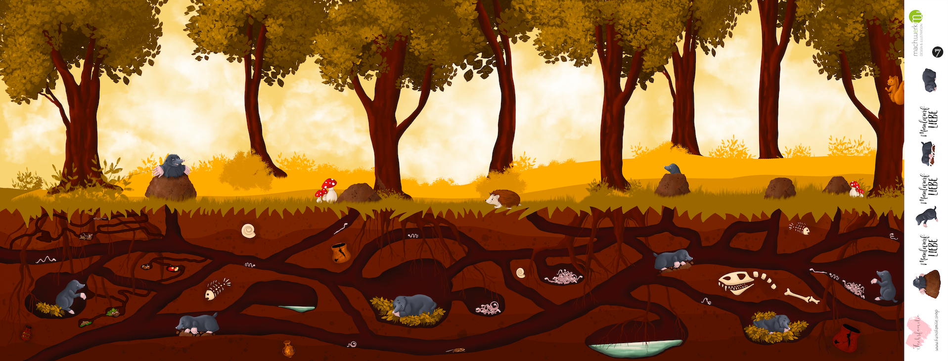 Bio-Jersey MaulwurfLIEBE Tunnel edgy amber