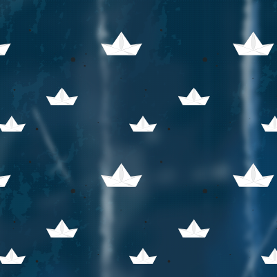 0,5m Bio-Jersey Fuchsmatrose dunkelblau Schiffchen