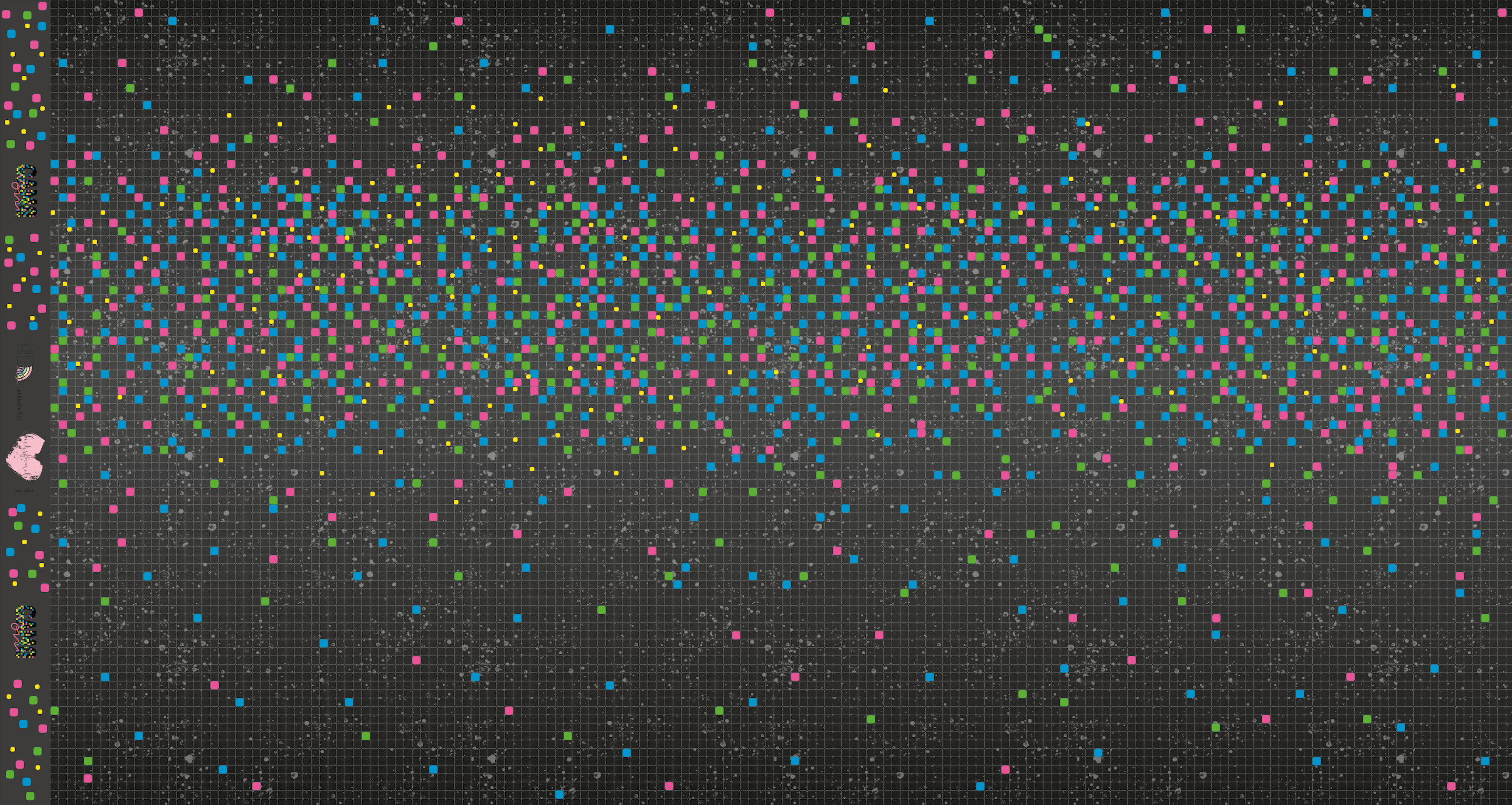 0,5m Bio-Sommersweat Game on Kombi neonbunt