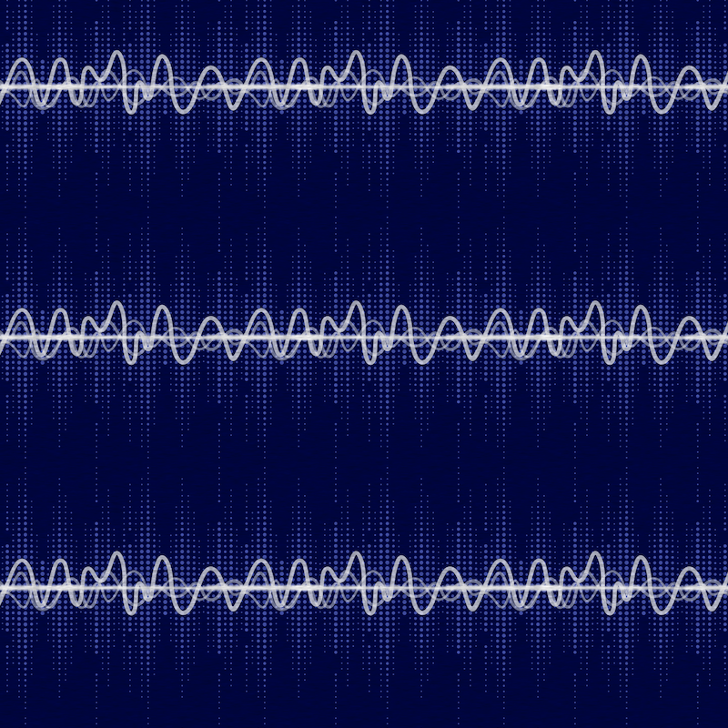 0,5m Bio-Sommersweat Music Soundwave-Kombi denim