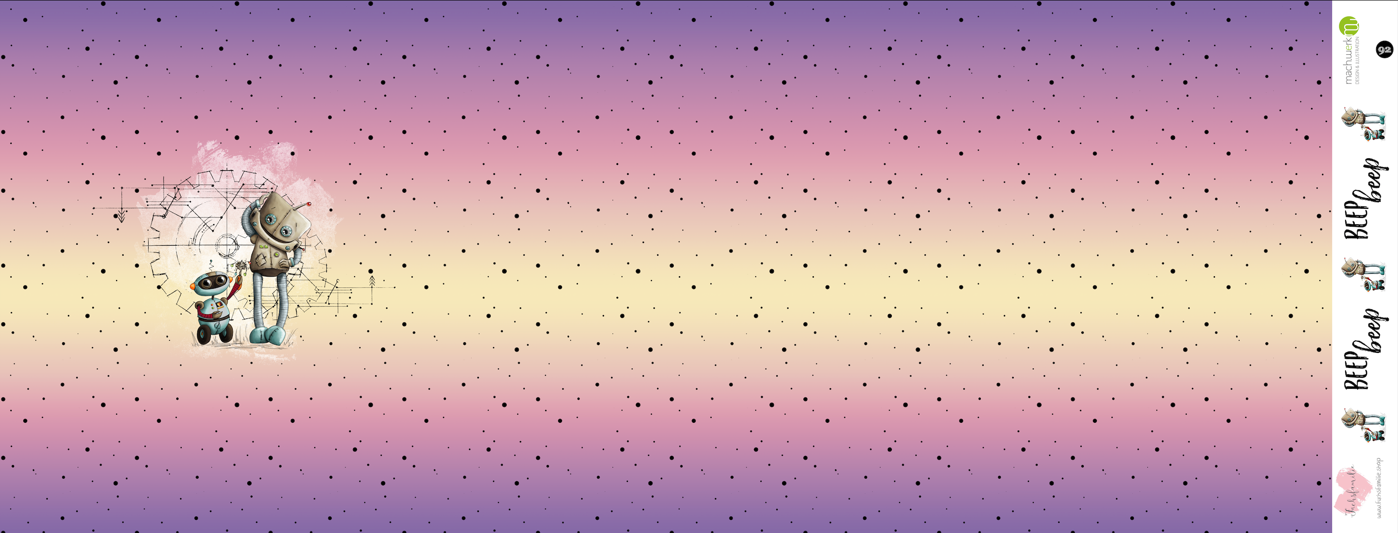 Bio-Jersey "BEEP beep" Verlauf gelblila