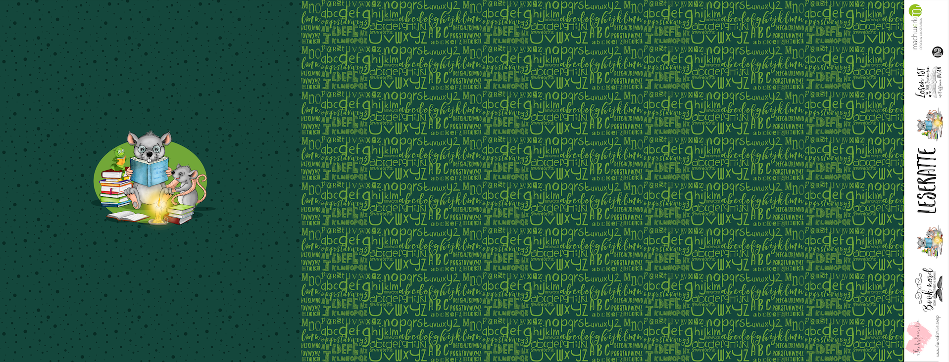 Bio-Jersey Leseratte waldgrün