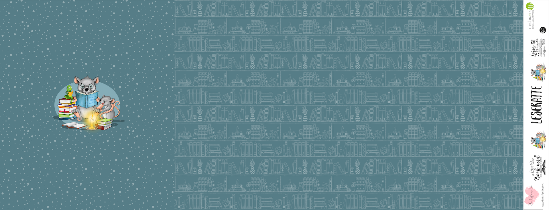 Bio-Jersey Leseratte nebelgrau