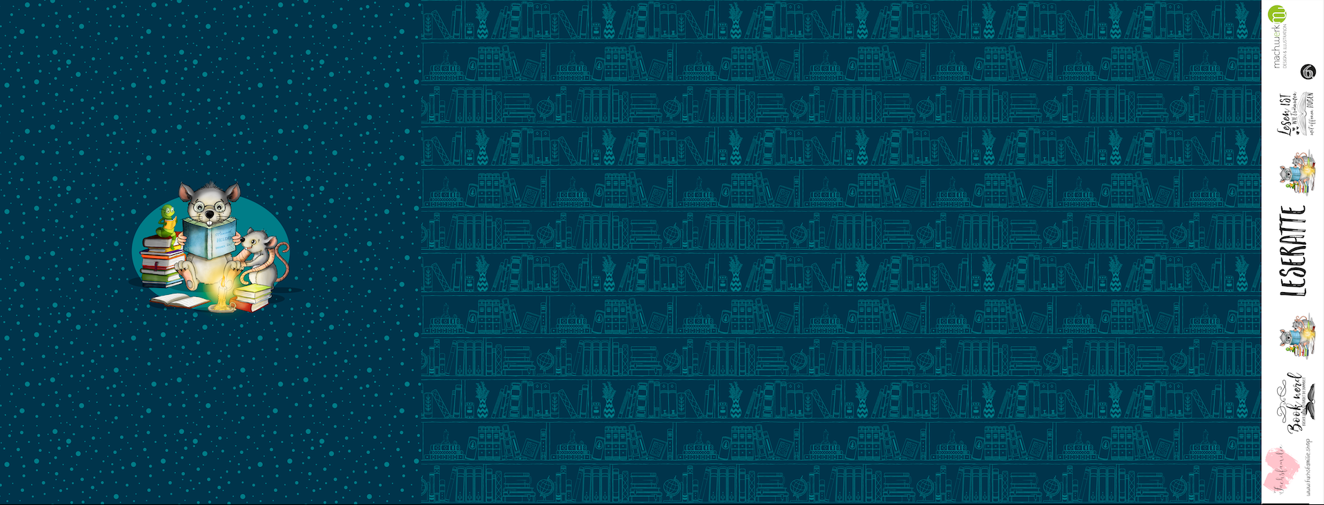 Bio-Jersey Leseratte dunkelpetrol