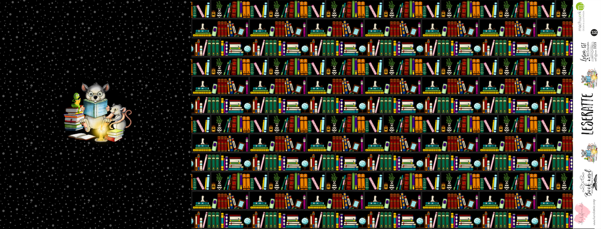 Bio-Jersey Leseratte schwarz