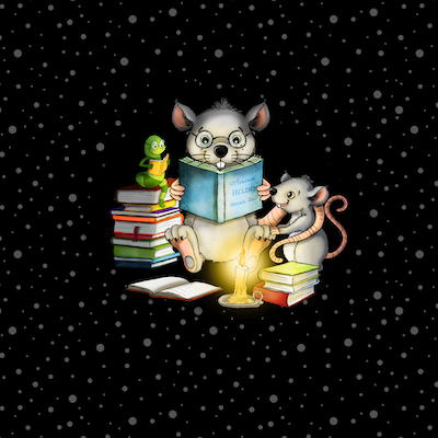 Bio-Jersey Leseratte schwarz