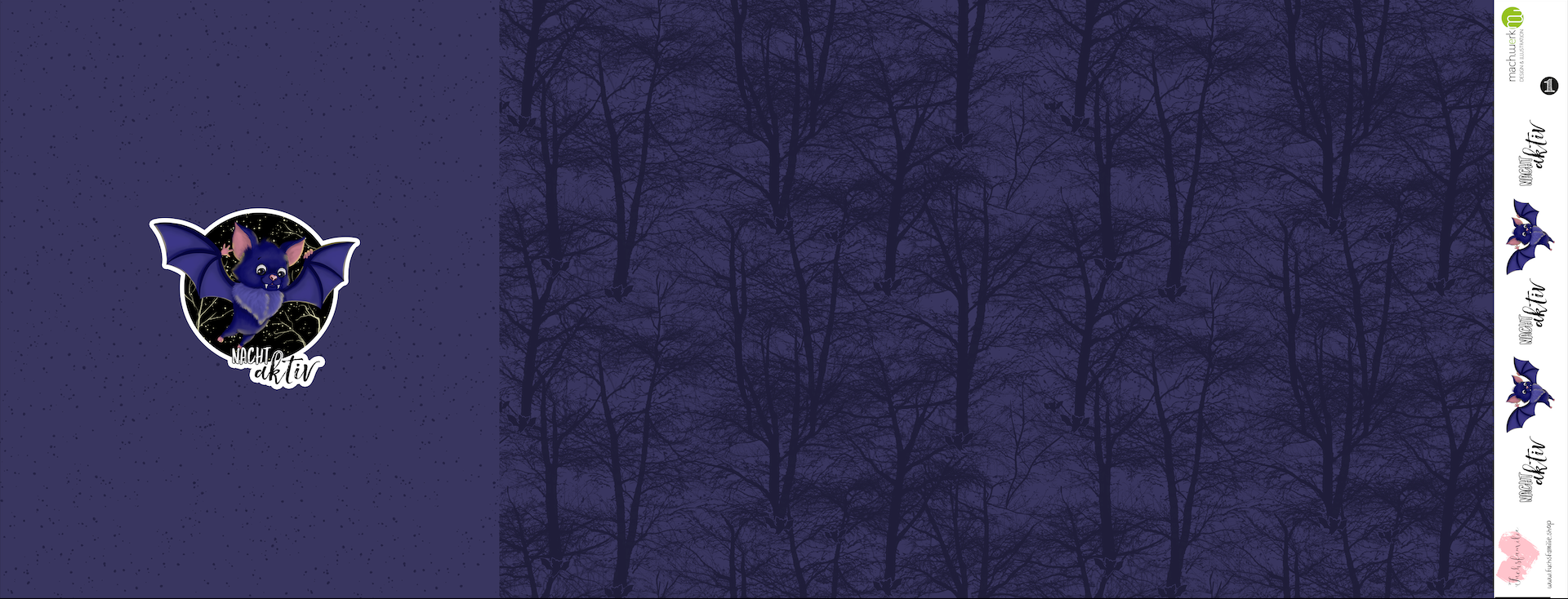 Bio-Jersey Fledermaus nachtaktiv lila