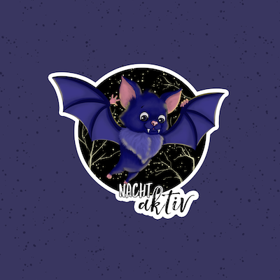 Bio-Jersey Fledermaus nachtaktiv lila