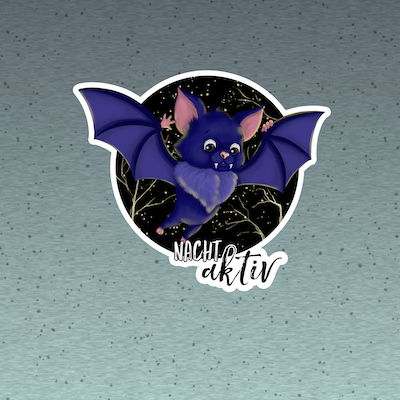 Bio-Jersey Fledermaus nachtaktiv Verlauf grau