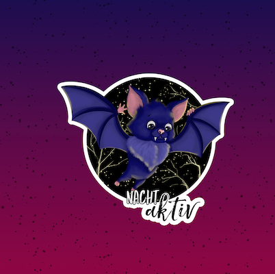 Bio-Jersey Fledermaus nachtaktiv Verlauf lila-pink