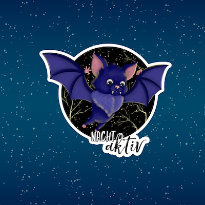 Bio-Jersey Fledermaus nachtaktiv Verlauf dunkelblau