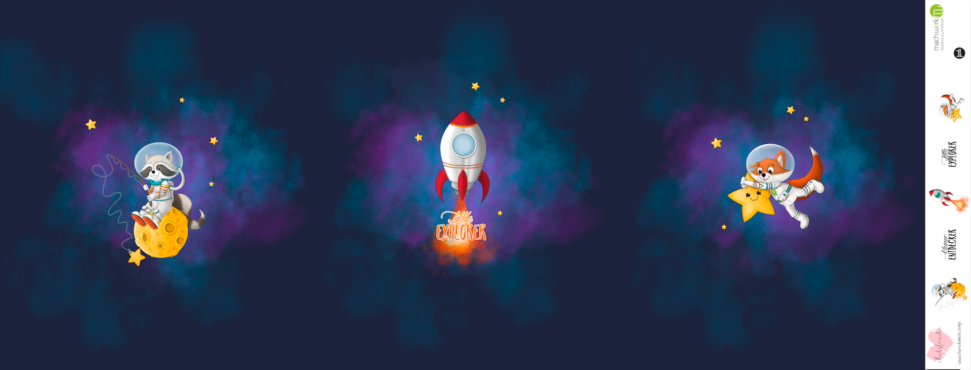 Bio-Jersey Charlie "Little Explorer" nachtblau