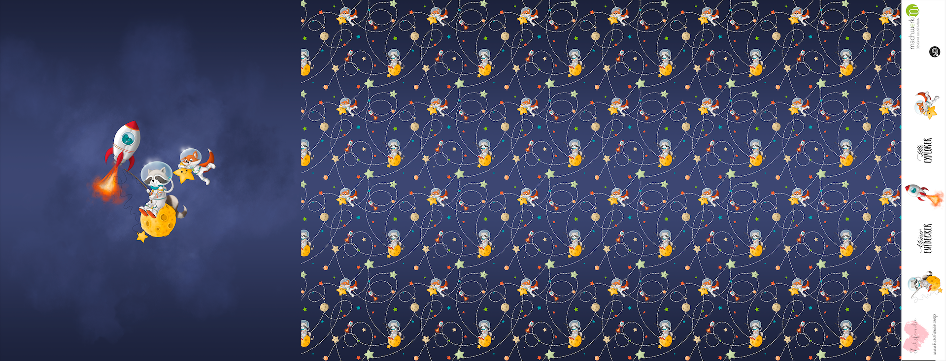 Bio-Jersey Charlie "Little Explorer" Verlauf blau