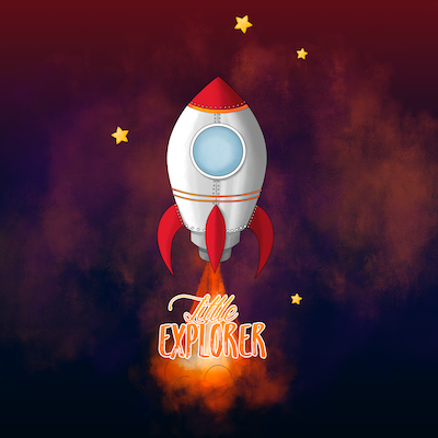 Bio-Jersey Charlie "Little Explorer" schwarz-rot