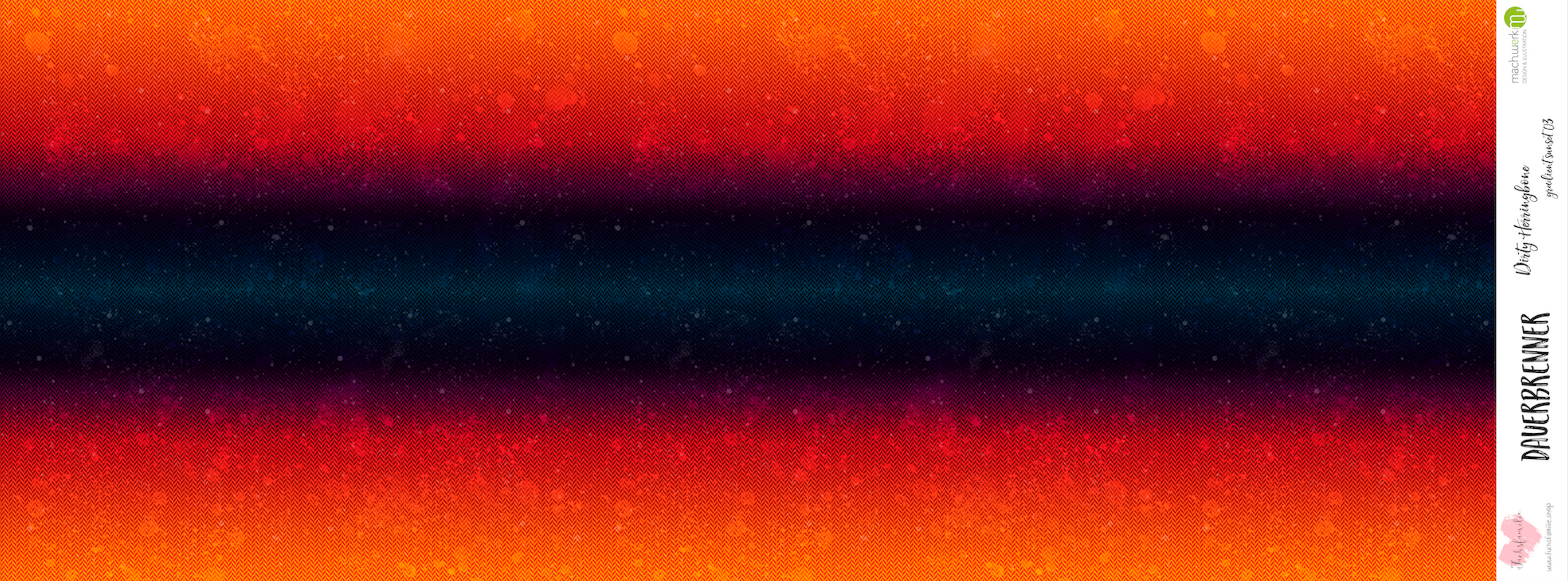 0,5m Bio-Sommersweat Fischgrät Dirty Herringbone gradient sunset 03