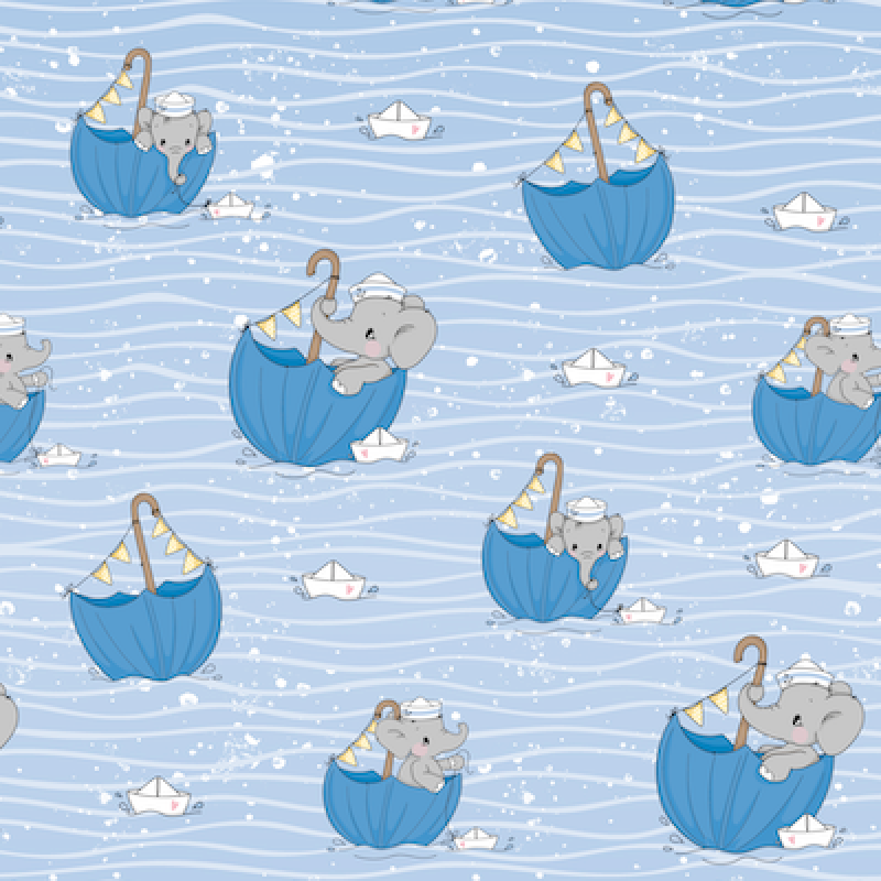 0,5m Bio-Jersey "Ahoi, kleiner Elefant" hell
