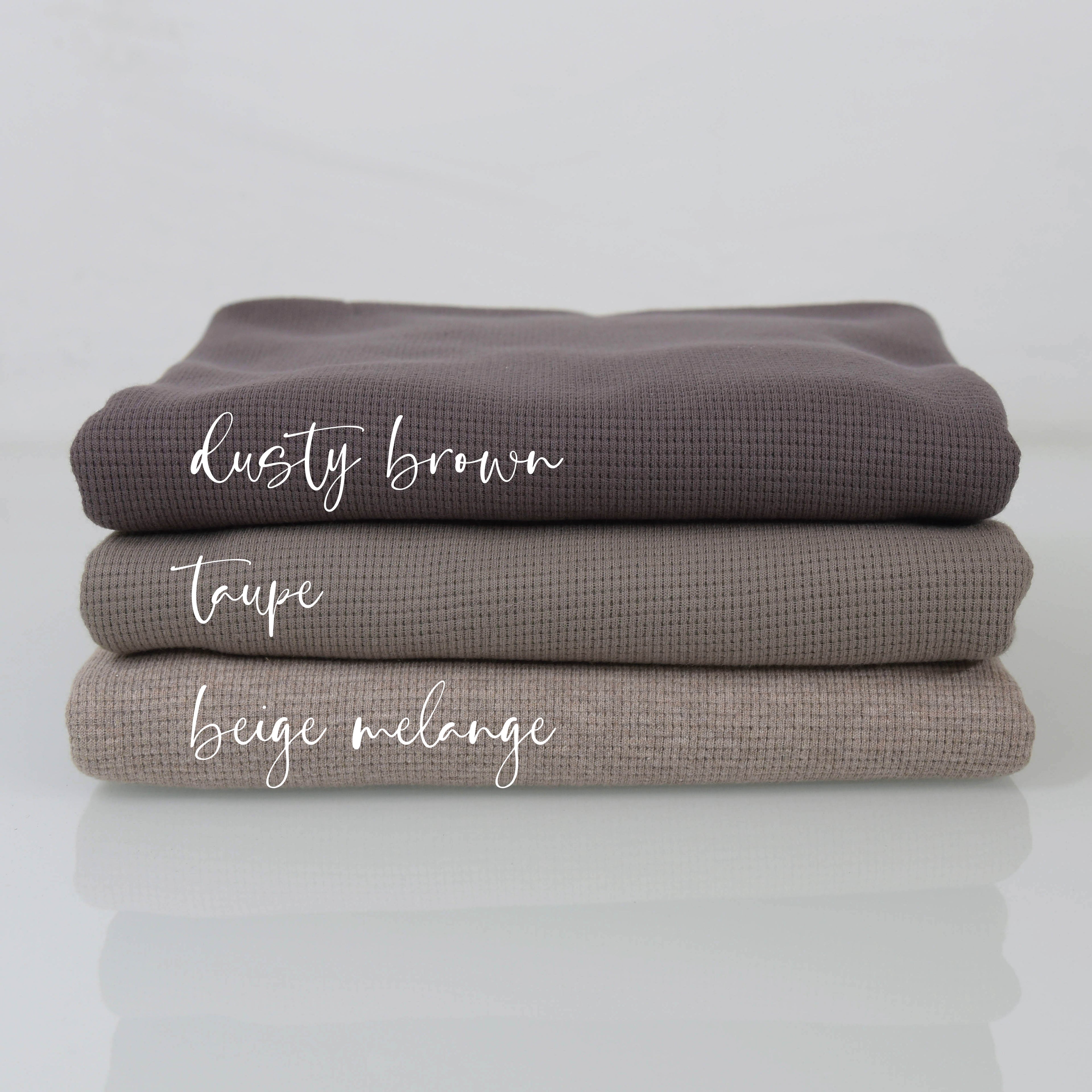 0,5m Ökotex 100 - Waffel-Jersey dusty brown