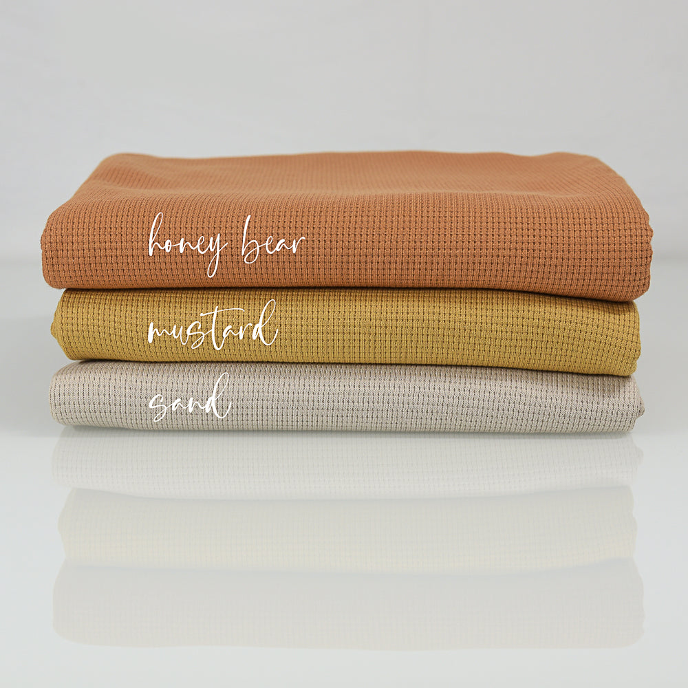 0,5m Ökotex 100 - Waffel-Jersey mustard