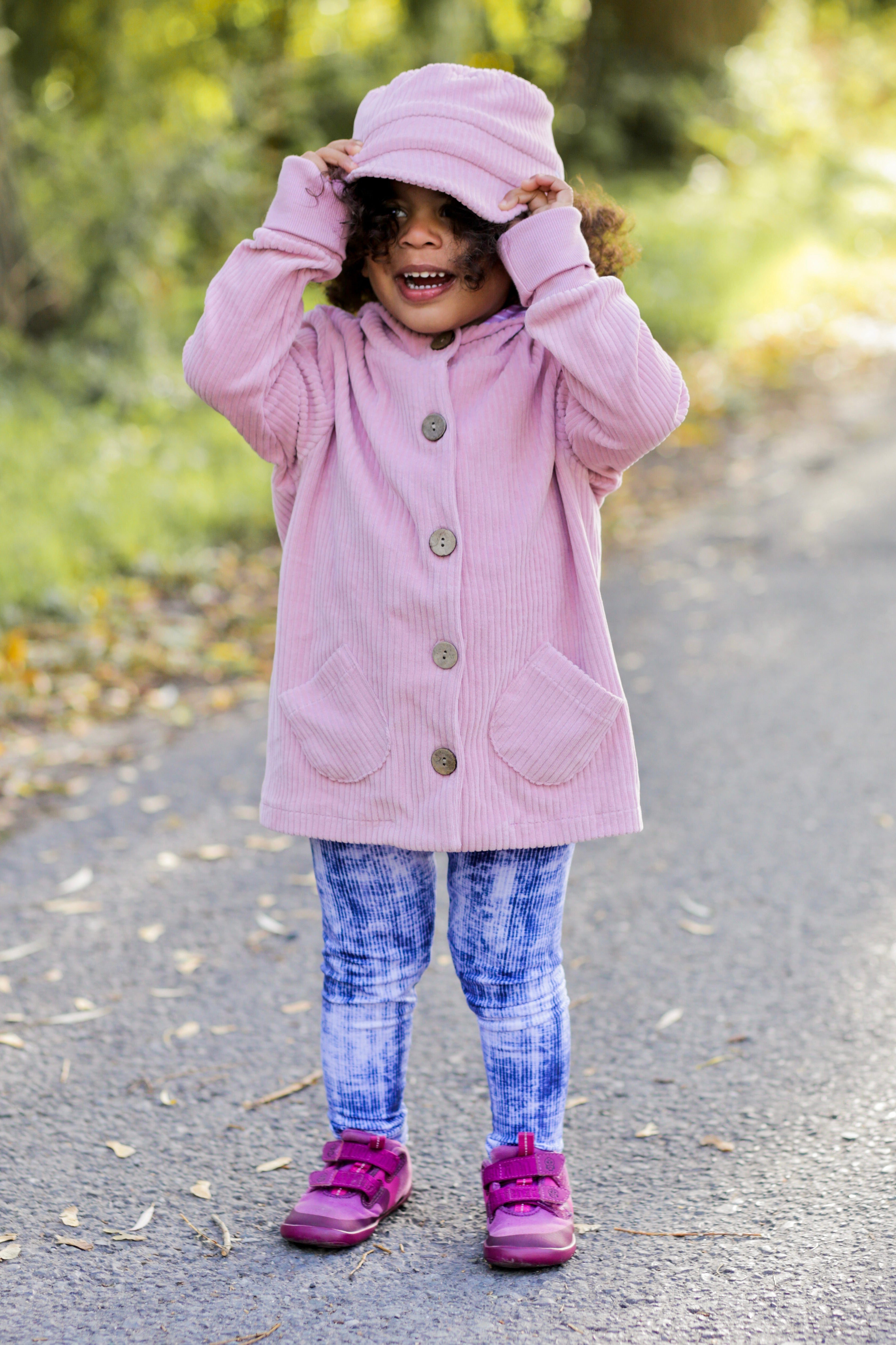 Cord-Knopfjacke altrosa