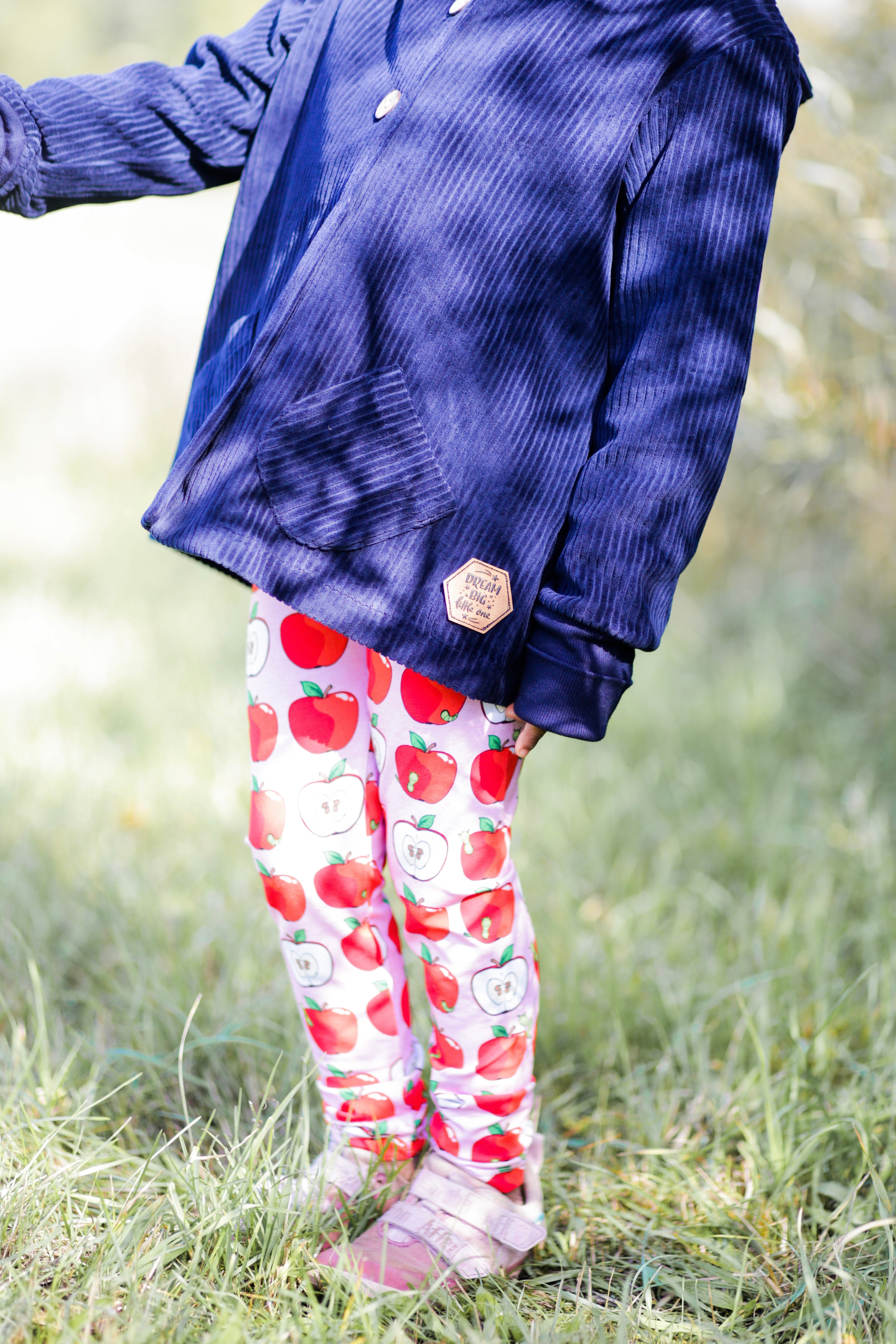 Cord-Knopfjacke navy