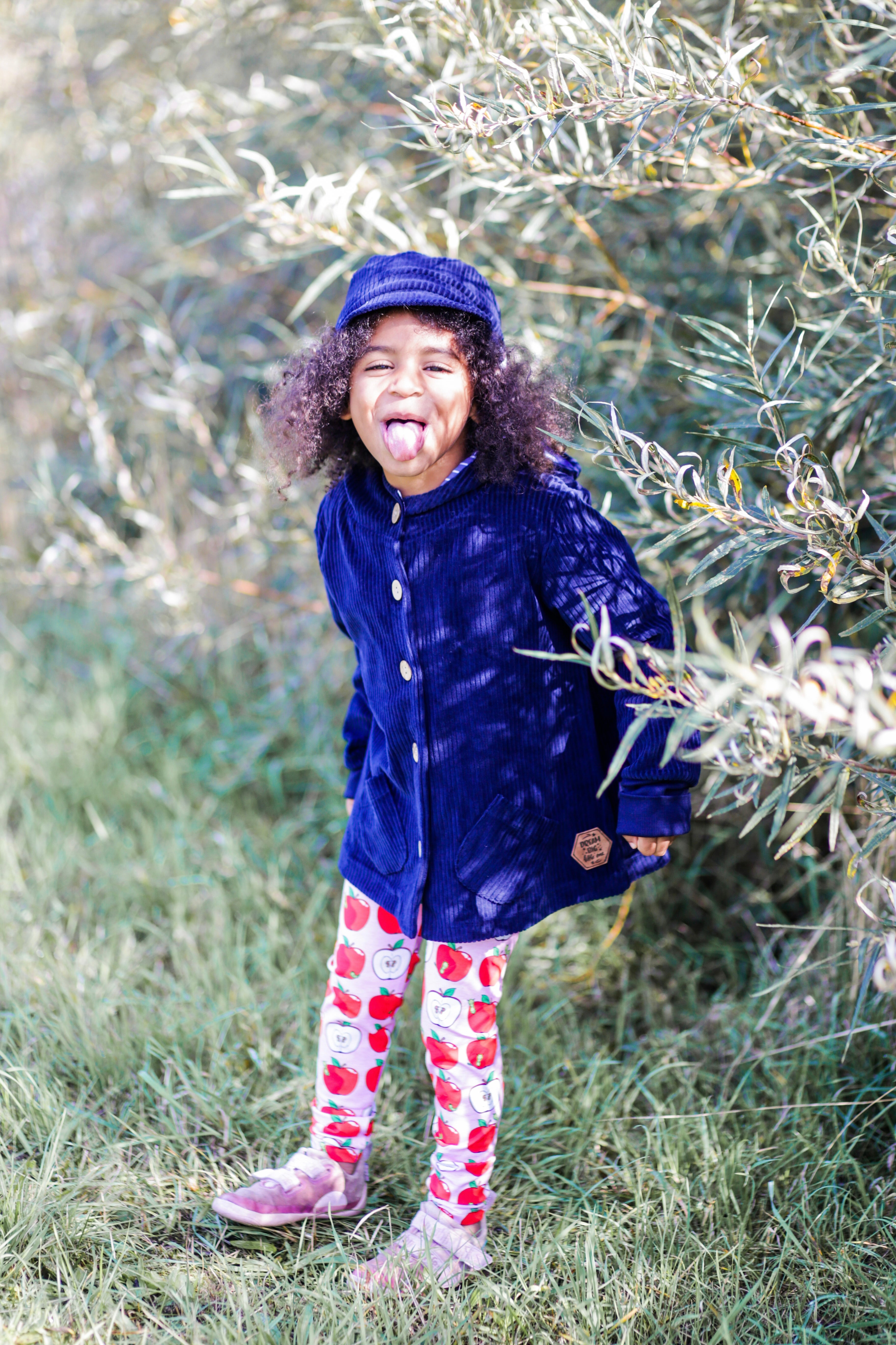 Cord-Knopfjacke navy