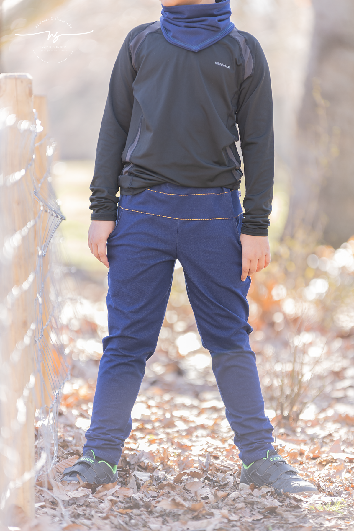 0,5m Denim Sweat "Reem" dark cobalt 027