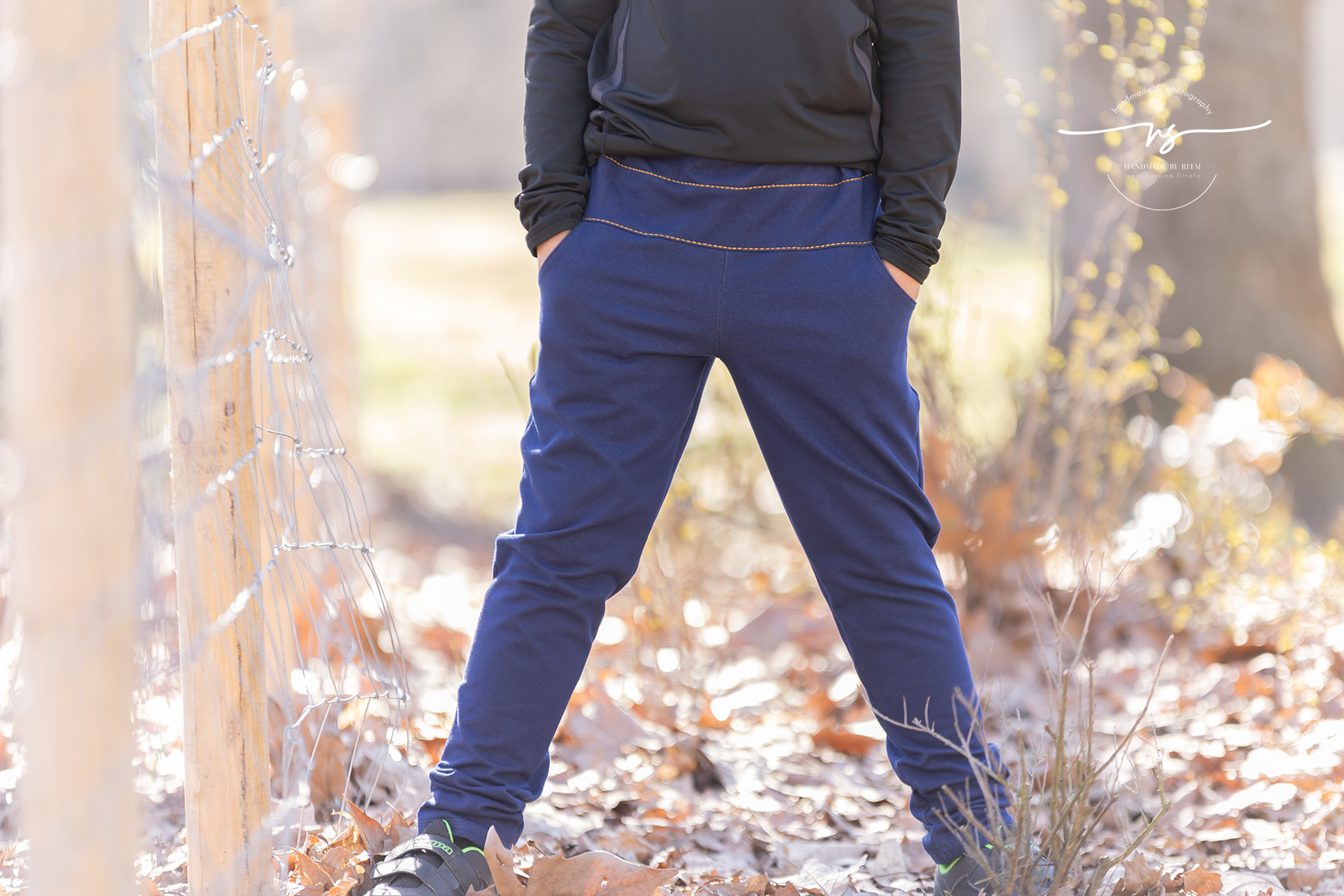 0,5m Denim Sweat "Reem" dark cobalt 027