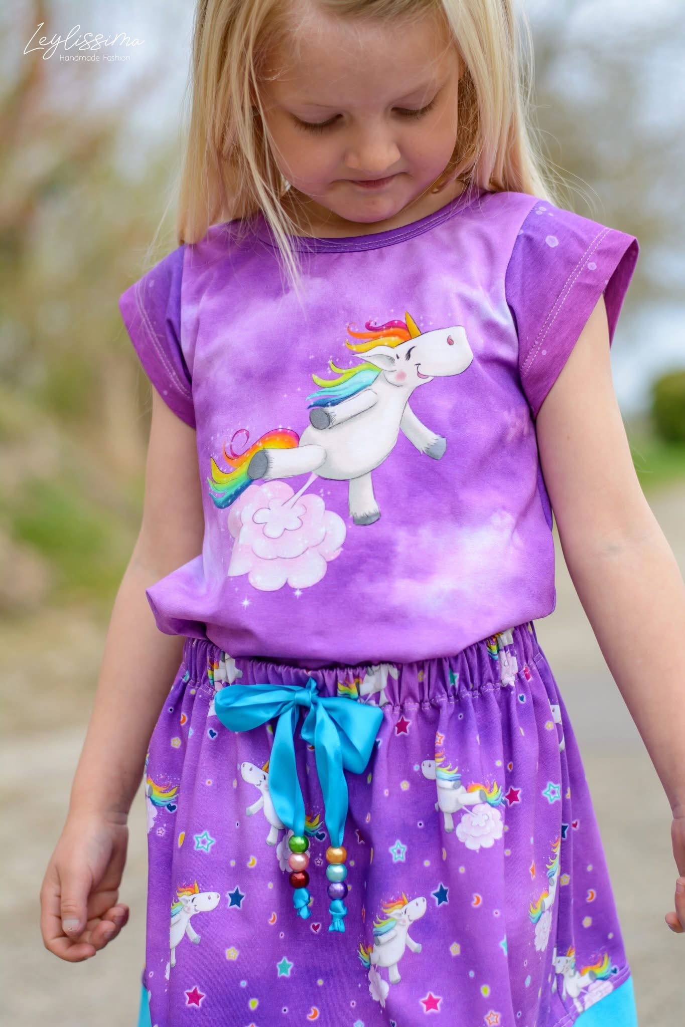 Bio-Jersey Glitzereinhorn lilac