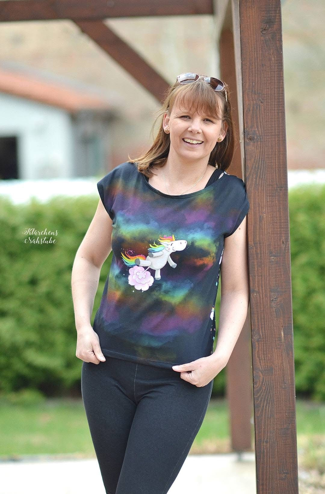 Bio-Jersey Glitzereinhorn darkcandy