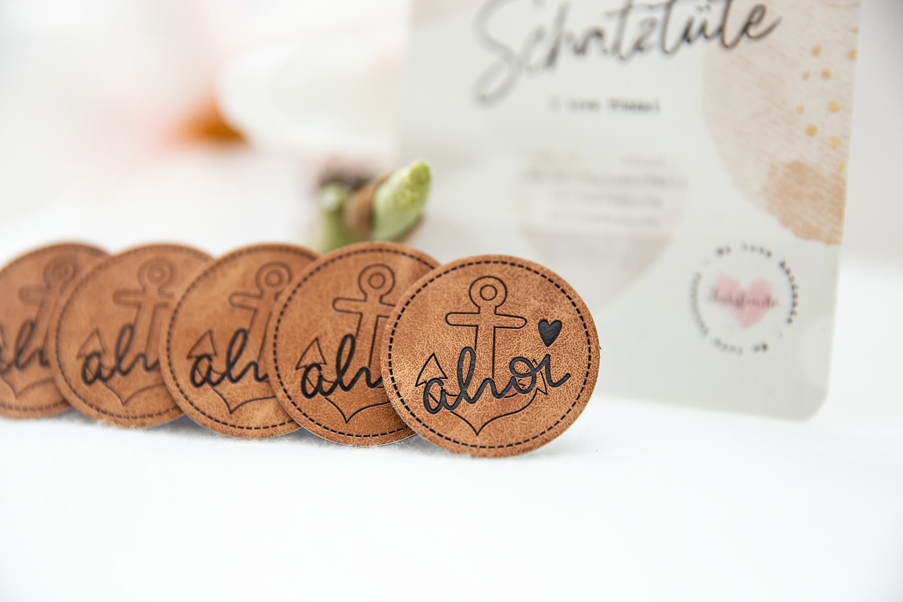 1 Schatztüte Ahoi-Labels Anker rund (enthält 5 Labels)