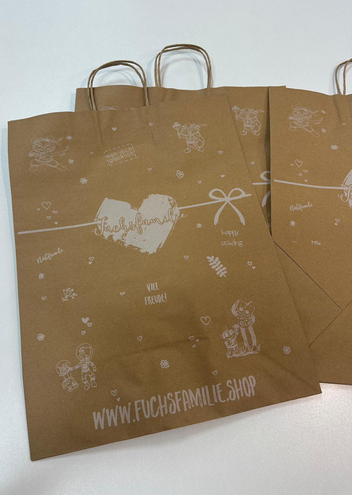 Papiertüten "Fuchsfamilie" – 250 Stück