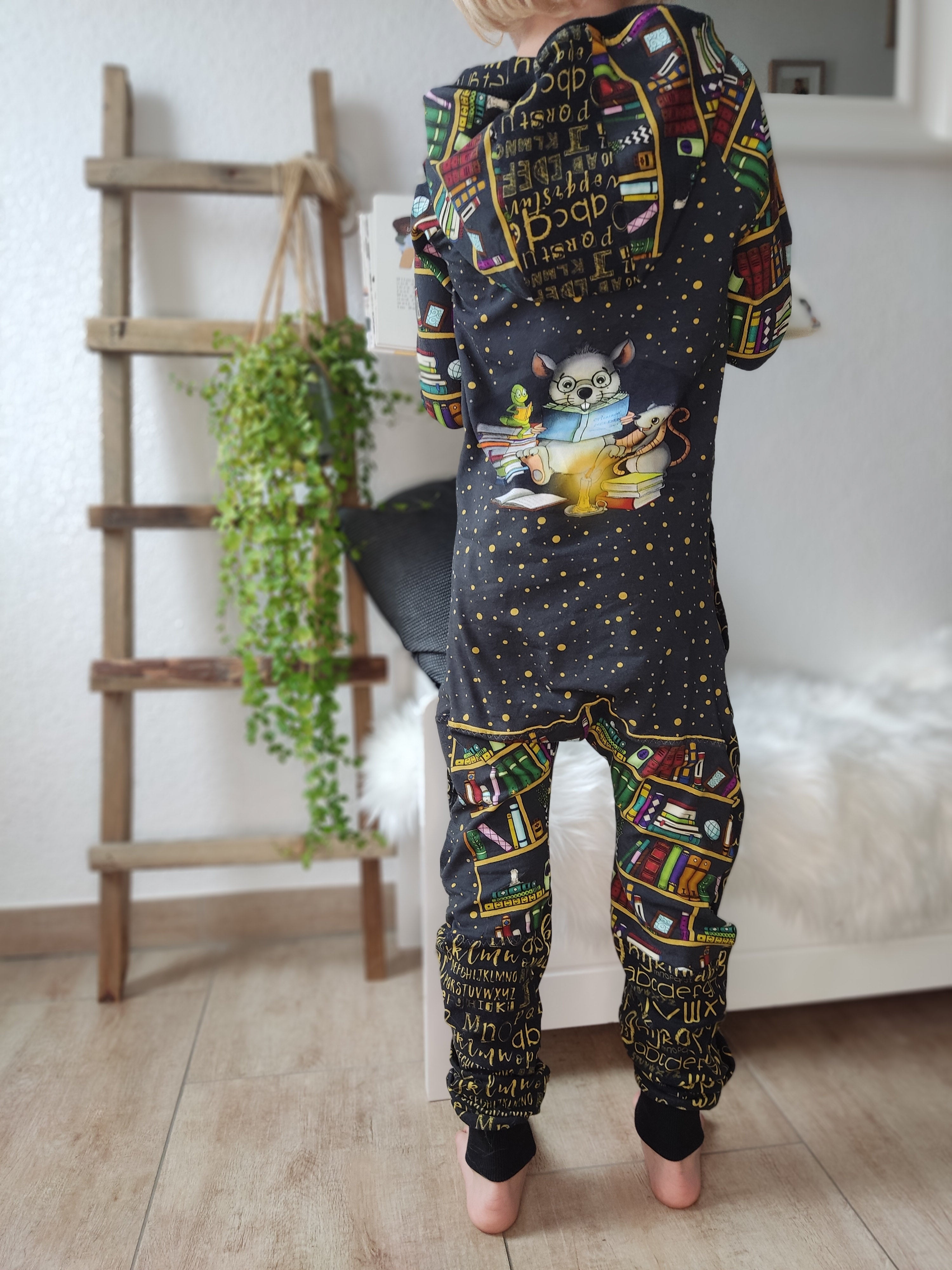 Bio-Jersey Leseratte goldanthrazit