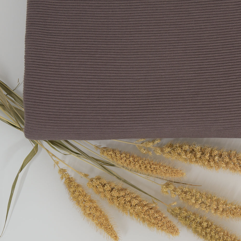 0,5m Ökotex 100 - Ripp-Jersey dusty brown