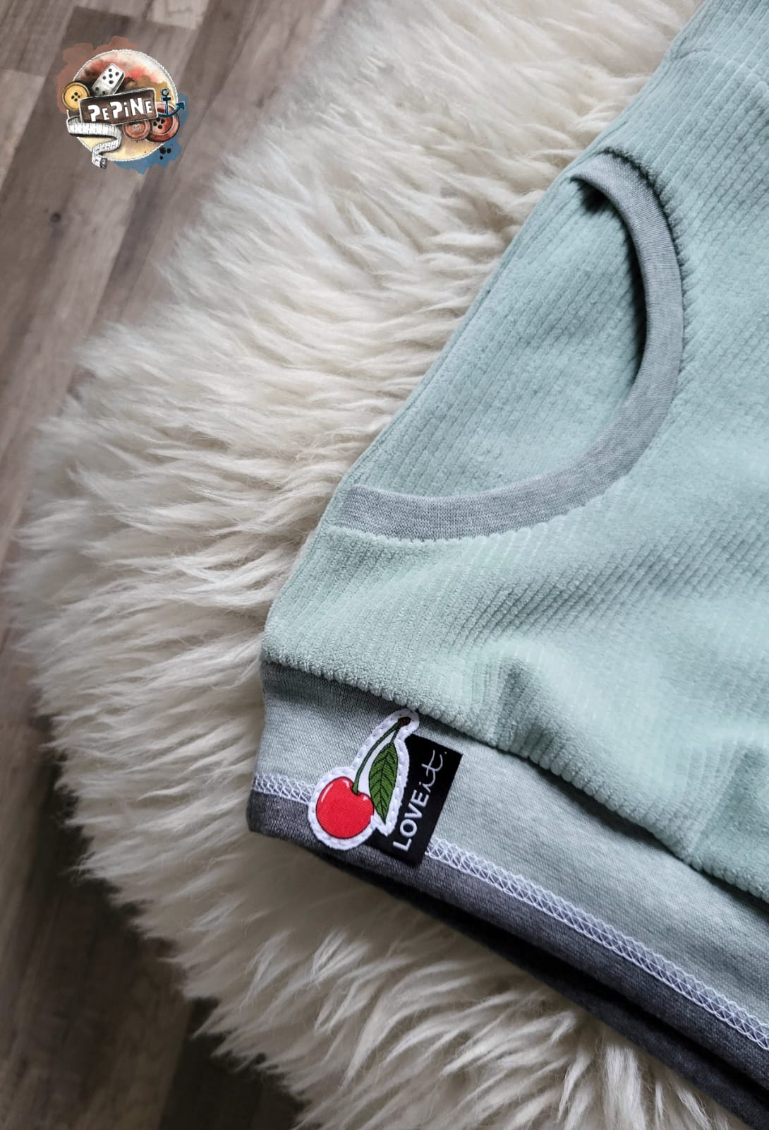 0,5m Velvory Pastel Mint  - dehnbar & weich :)