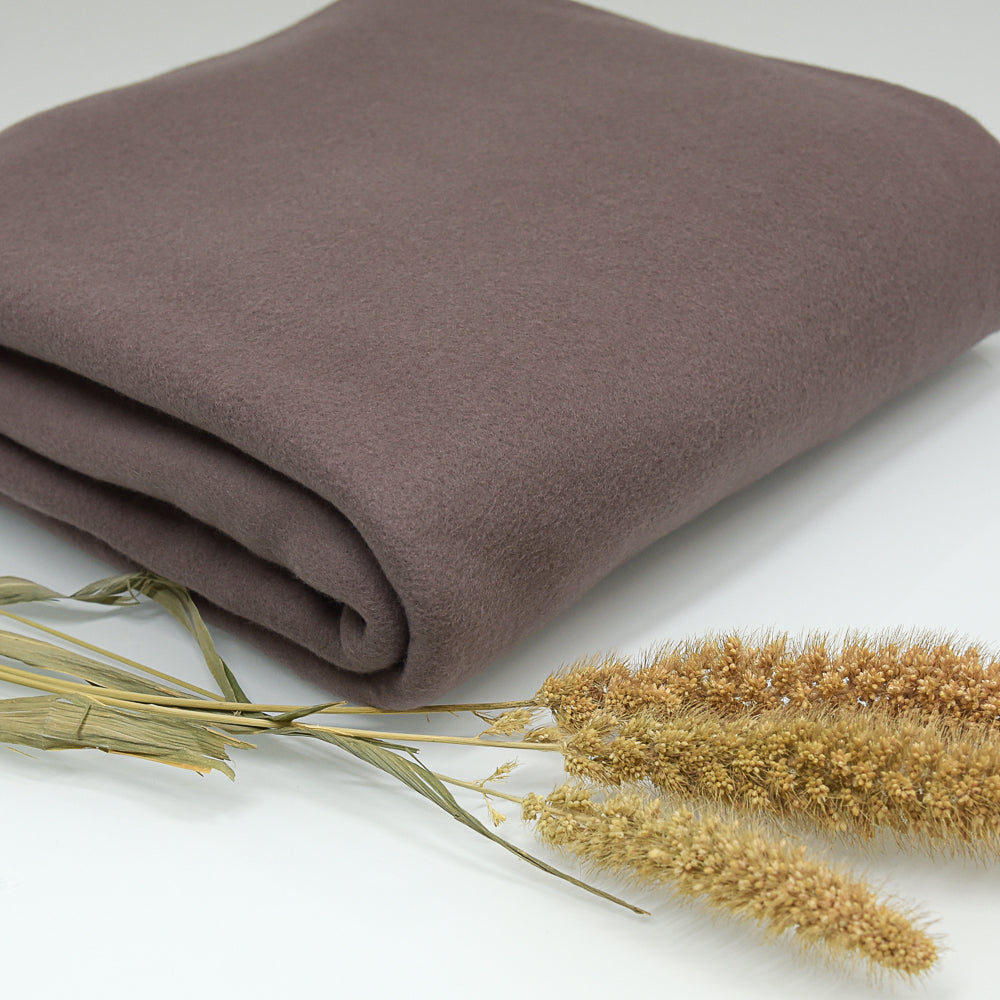 0,5m Bio-Baumwollfleece dusty brown