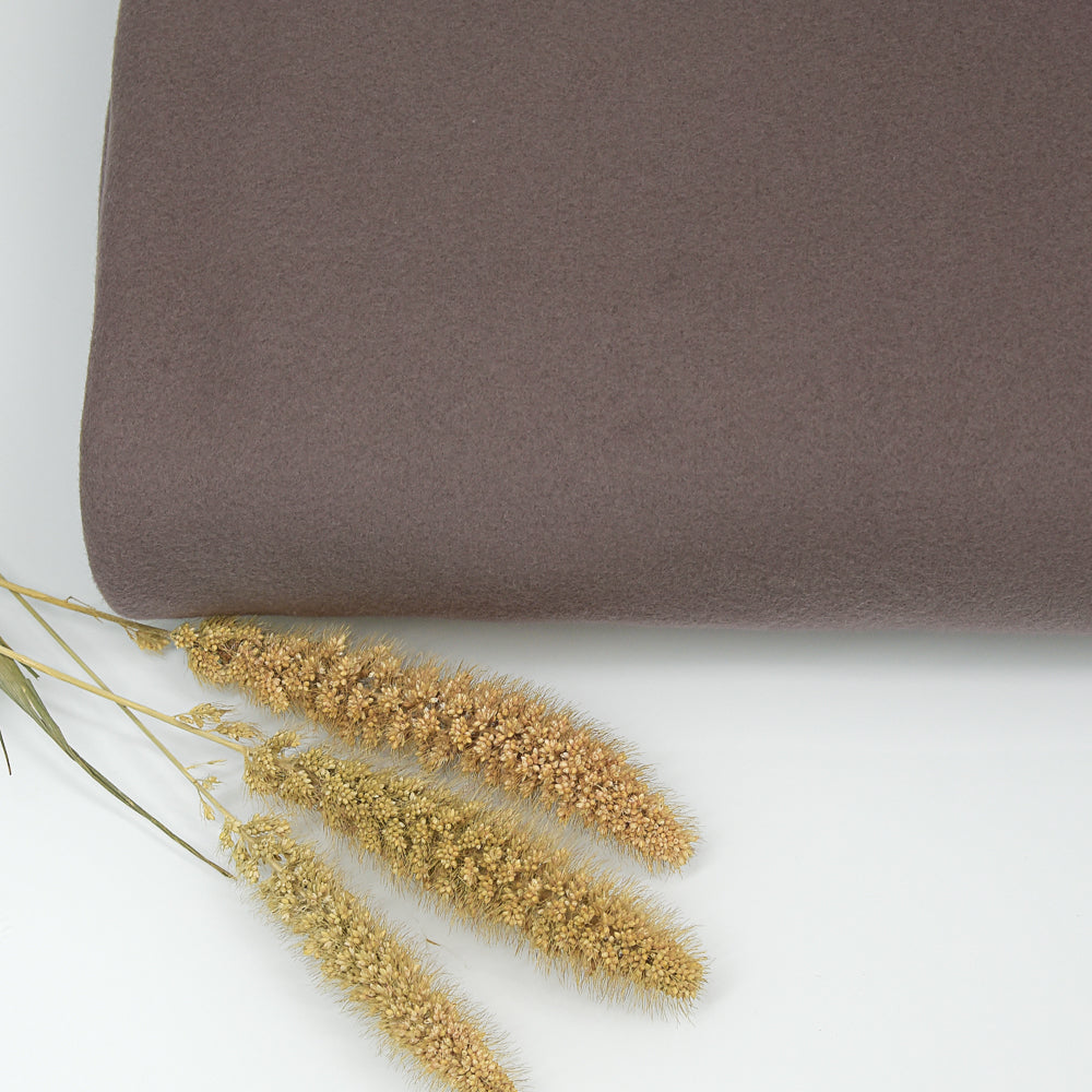 0,5m Bio-Baumwollfleece dusty brown
