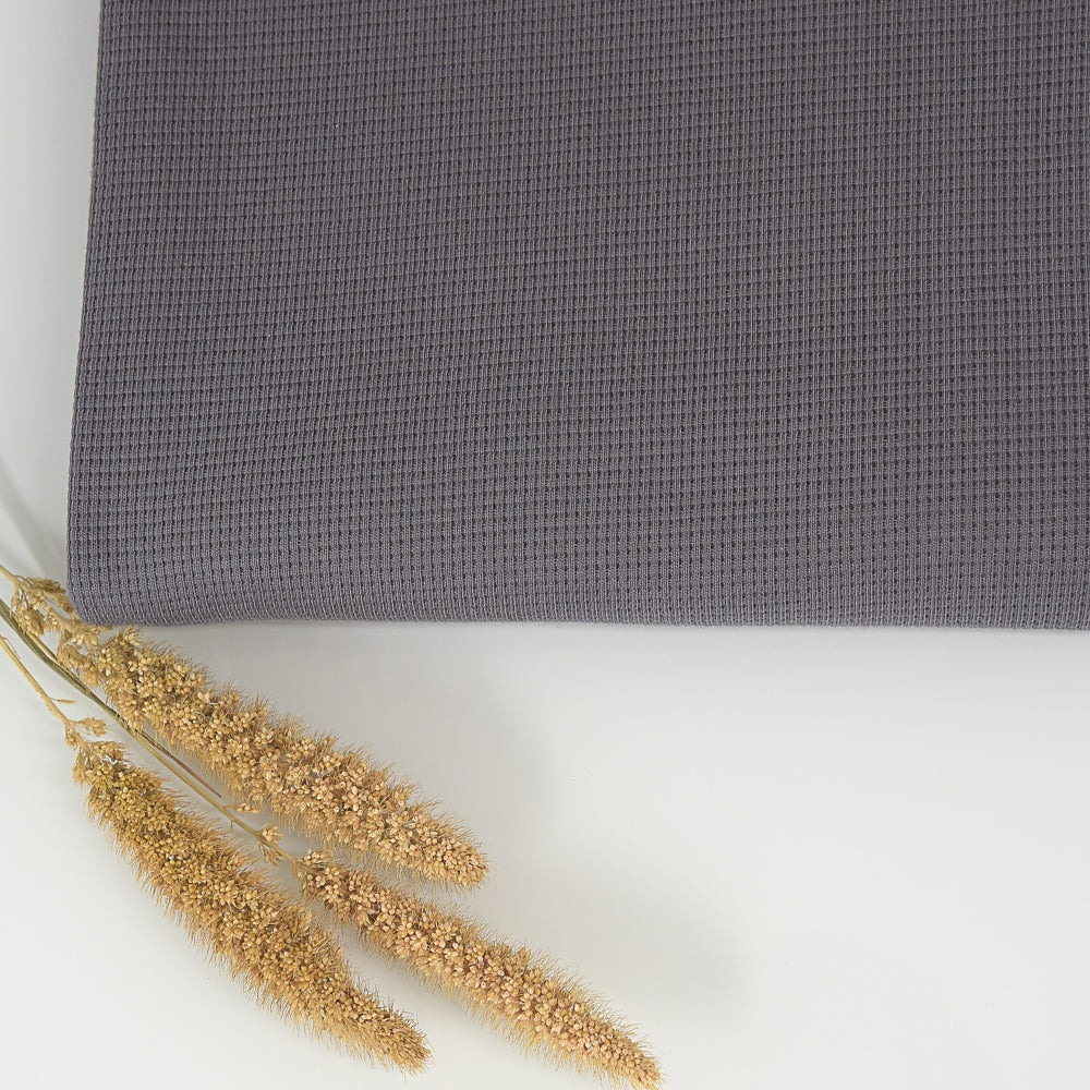 0,5m Ökotex 100 - Waffel-Jersey grey