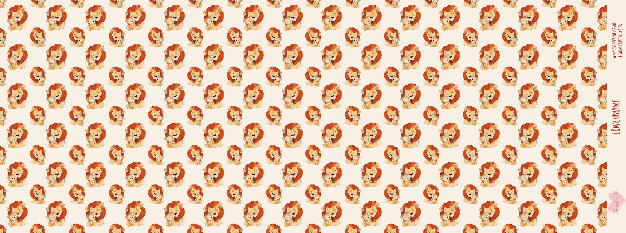 0,5m Bio-Canvas Löwenmama AOP