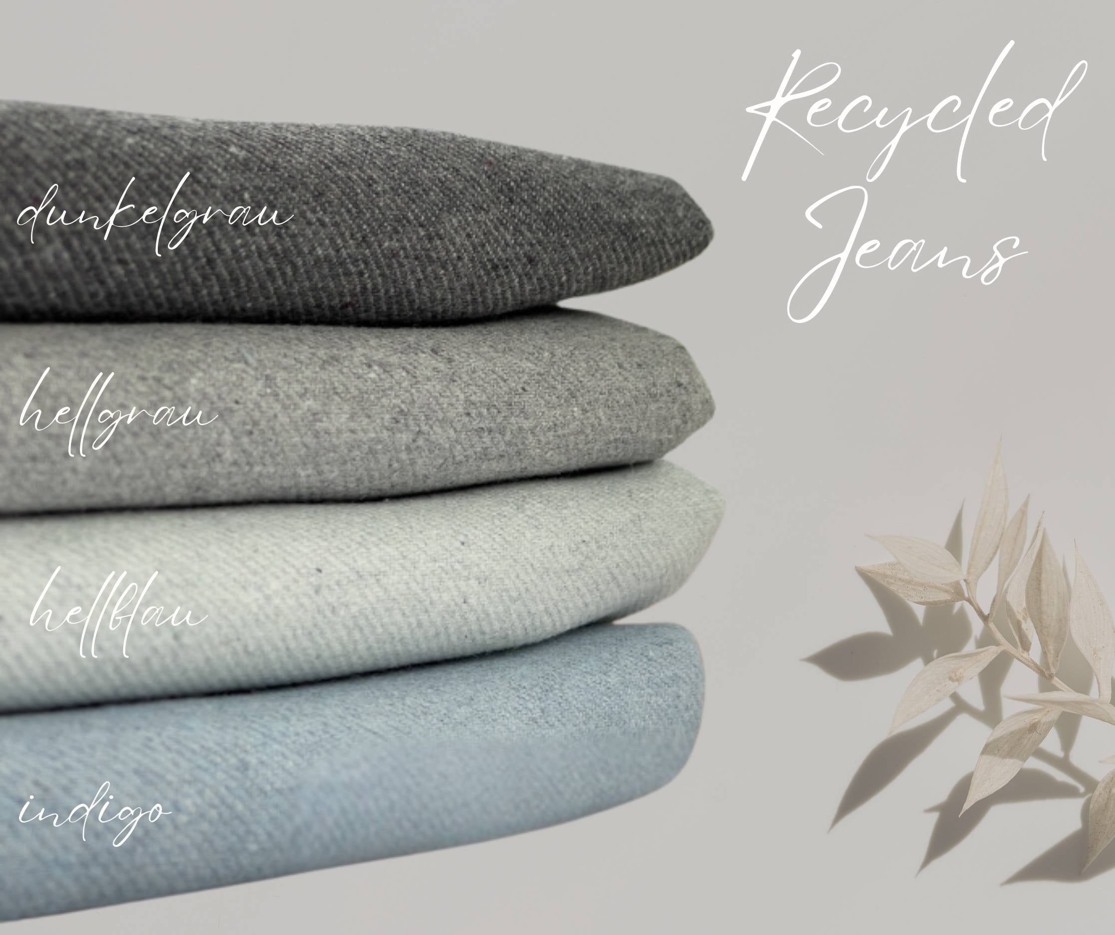 0,5m Recycled Jeans hellgrau