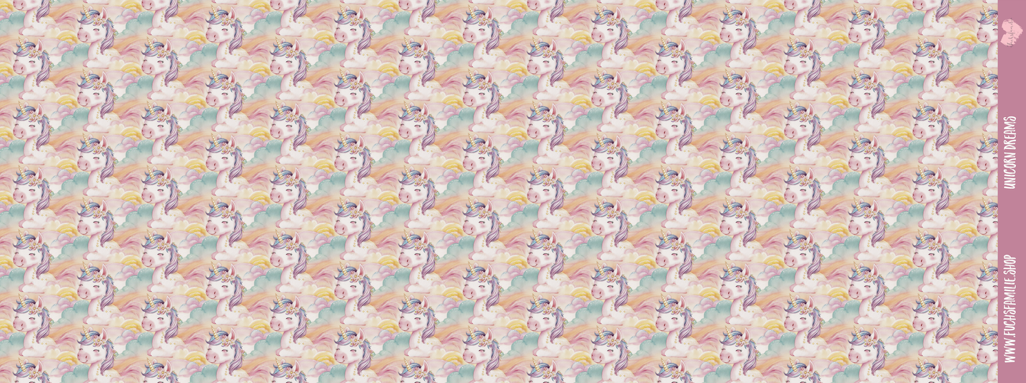 0,5m Bio-Sommersweat Unicorn Dreams AOP