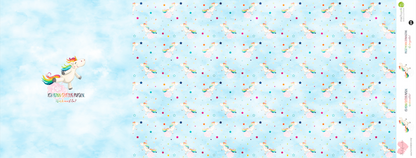 Bio-Jersey Glitzereinhorn babyblau 