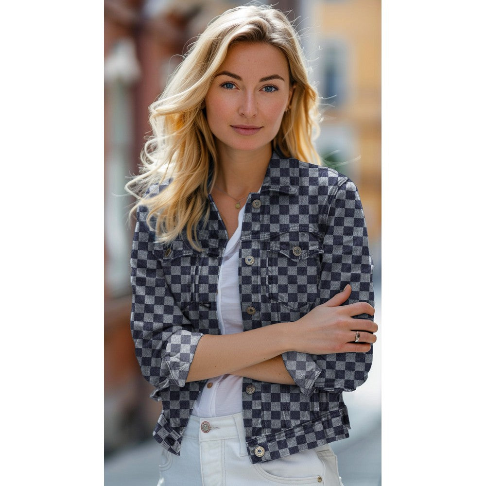 0,5m Denim Checks Jeans