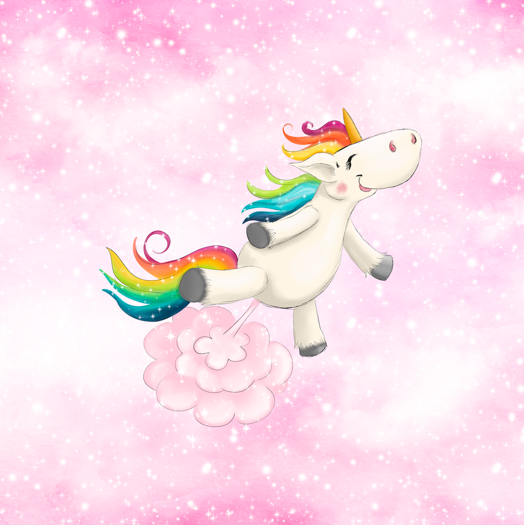 Bio-Jersey Glitzereinhorn blush 