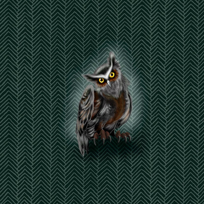 Bio-Sommersweat Owl at Night greygreen 
