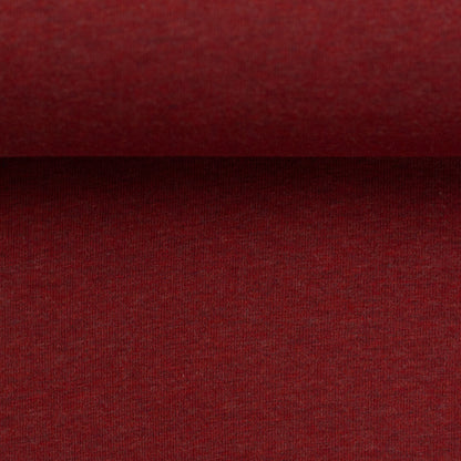 0,5m Ökotex 100 - Melange-Sommersweat burgundy 1338