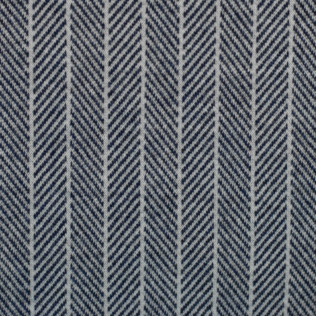 0,5m Jacquard-Jersey Streifen meliert ecru/dunkelblau