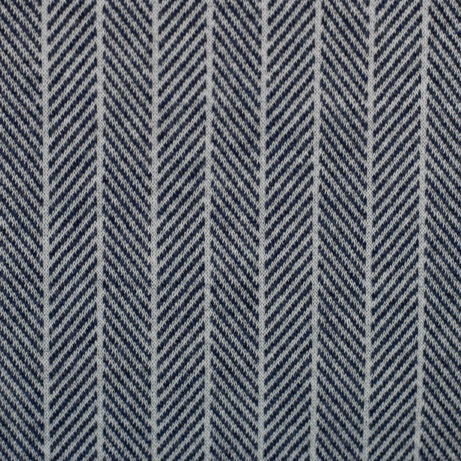 0,5m Jacquard-Jersey Streifen meliert ecru/dunkelblau