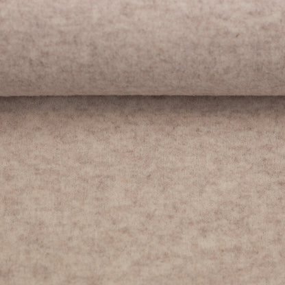 0,5m 90 cm Reststück Merino Fleece beige 1010