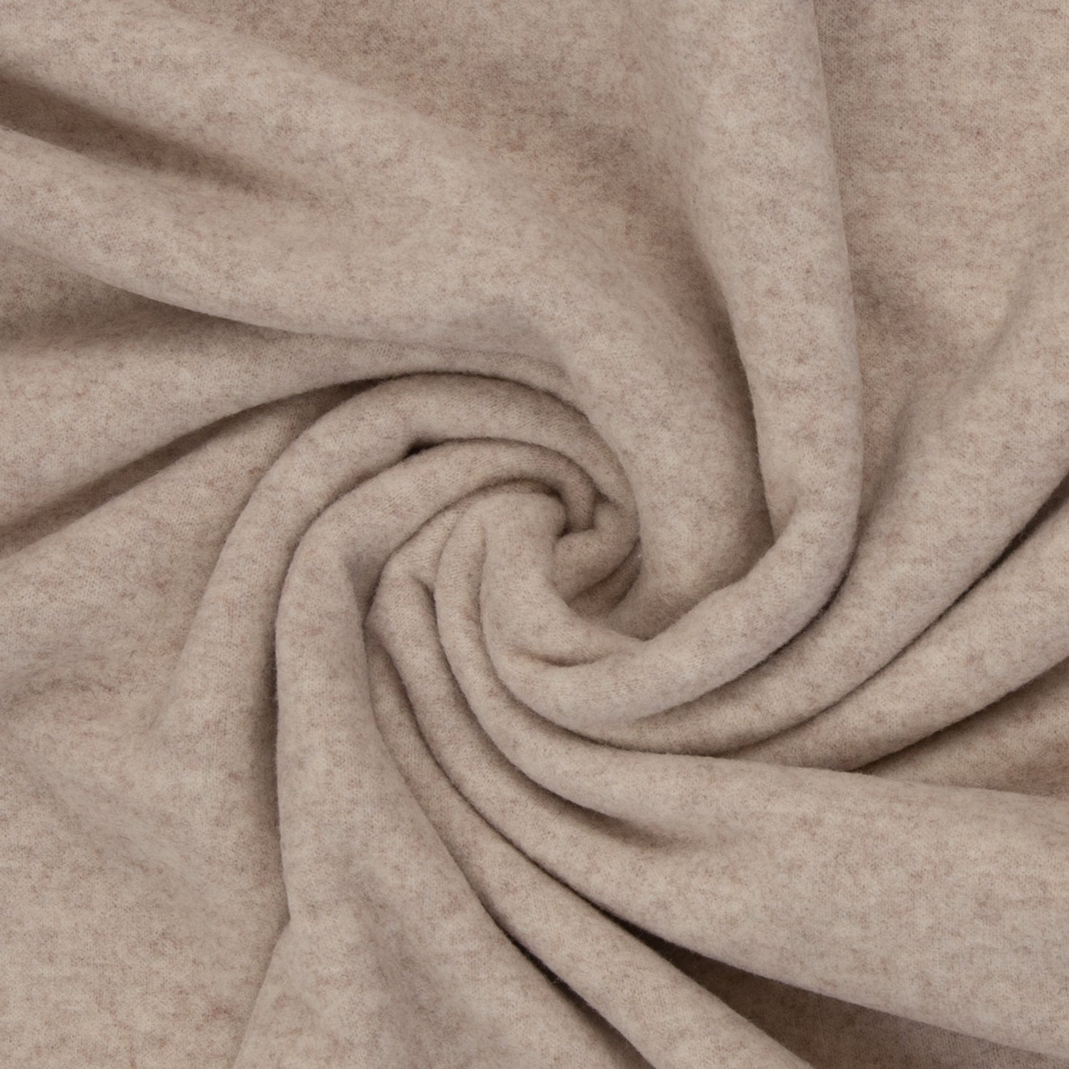 0,5m 90 cm Reststück Merino Fleece beige 1010