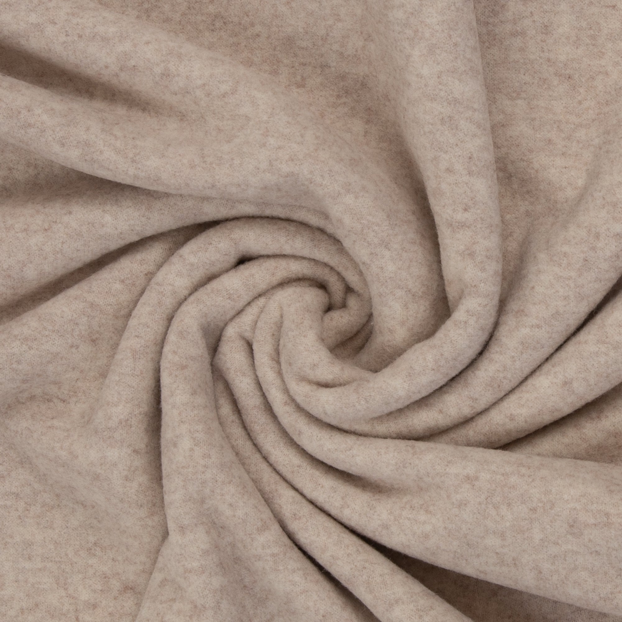 0,5m 90 cm Reststück Merino Fleece beige 1010
